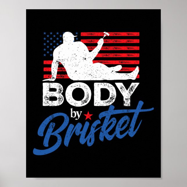 Kropp av Brisket Bbq Funny Bod Poster (Framsidan)