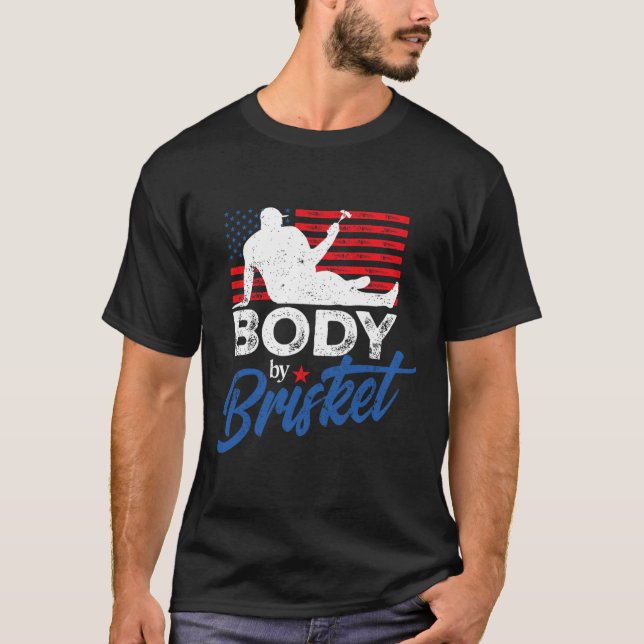 Kropp av Brisket Bbq Funny Bod T Shirt (Framsida)