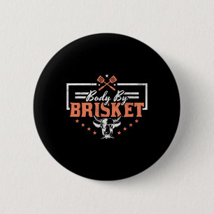 Kropp av Brisket Bbq Funny Cow Knapp