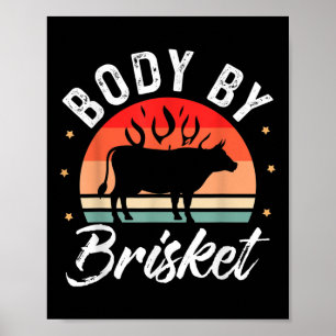 Kropp av Brisket Funny Bbq Smoker Barbecue Gift Poster