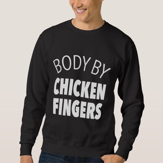 Kropp av Chicken Finger Lång Ärmad Tröja (Framsida)