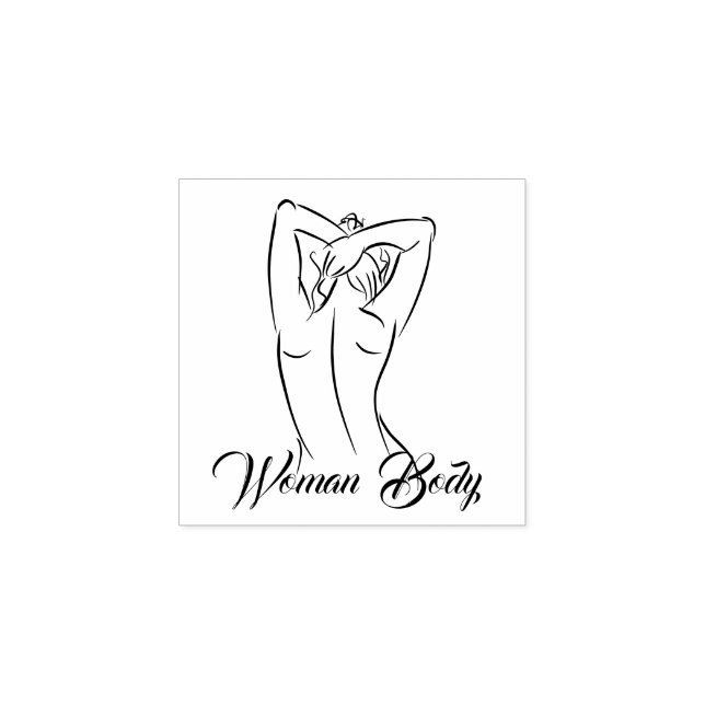 Kropp för kvinnor med sprutstensfärgad spa stämpel (Tryck)