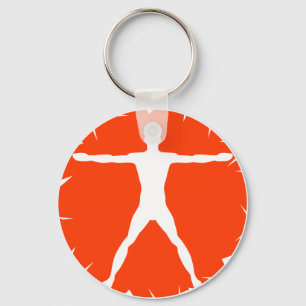 Kropp Galenhetare Vitruvian Man Premium Round Nyck Nyckelring