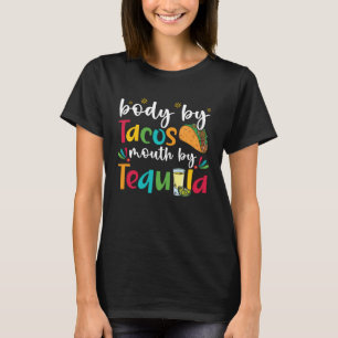 Kropp Genom Tacos Mun Genom Tequiladrinken Cinco d T Shirt