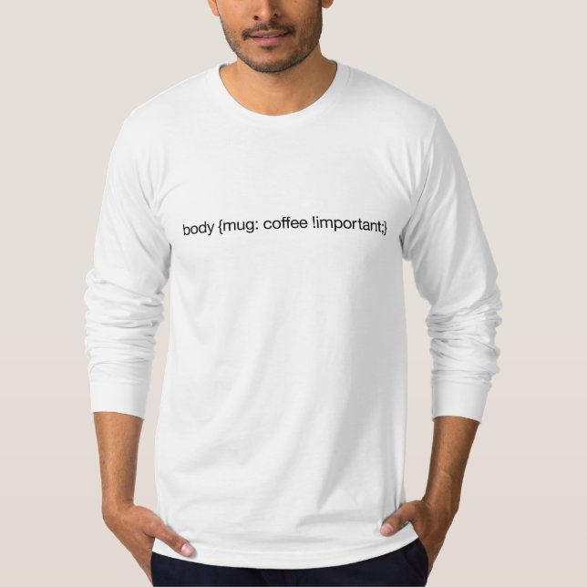 kropp {mugg: kaffe !viktig;} T-Shirt (Framsida)