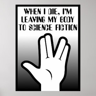 Kropp Till Science Fiction Affisch Skylt Tryck