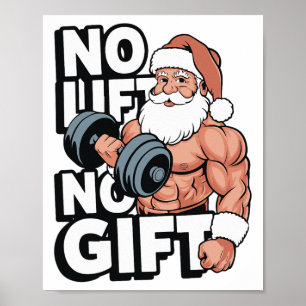 Kroppsbyggande Fitness Gym julpresenter för kropps Poster