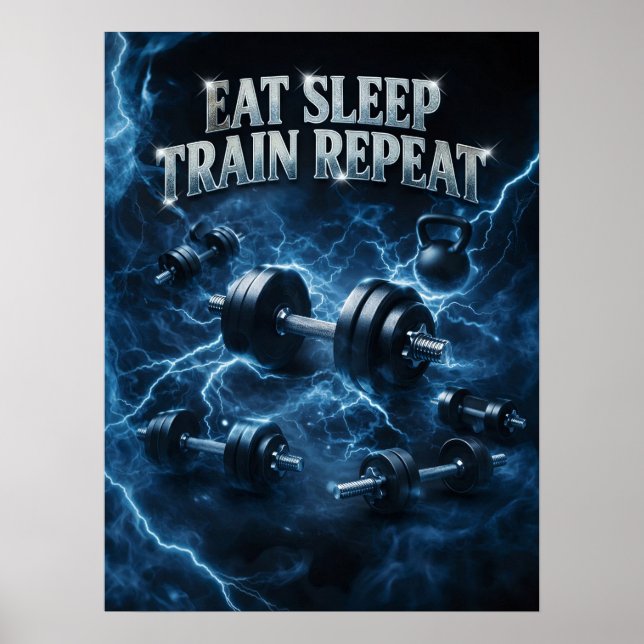 Kroppsbyggande Iron Thunder Poster (Framsidan)