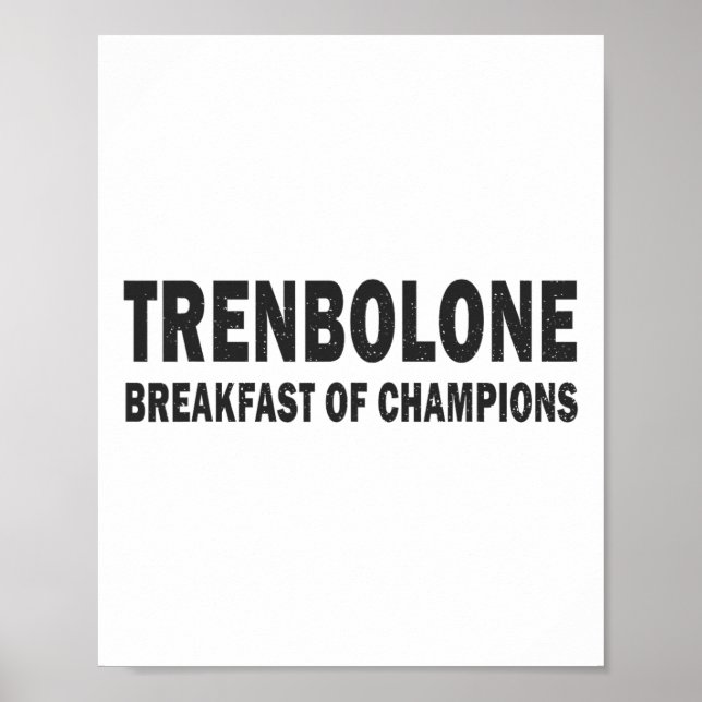 Kroppsbyggande Steroid Trenbolone Frukost För Mäst Poster (Framsidan)