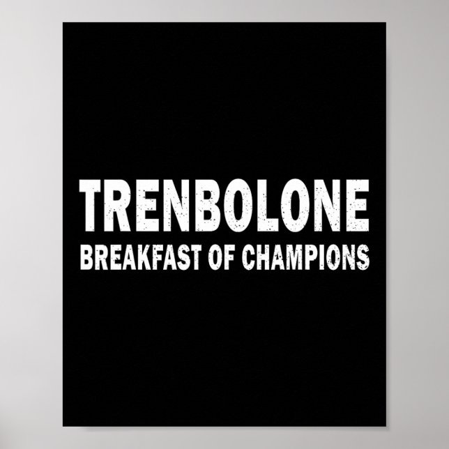 Kroppsbyggande Steroid Trenbolone Frukost För Mäst Poster (Framsidan)