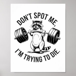 Kroppsbyggande träning Spotta mig inte jag försöke Poster