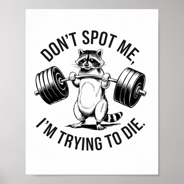 Kroppsbyggande träning Spotta mig inte jag försöke Poster (Framsidan)