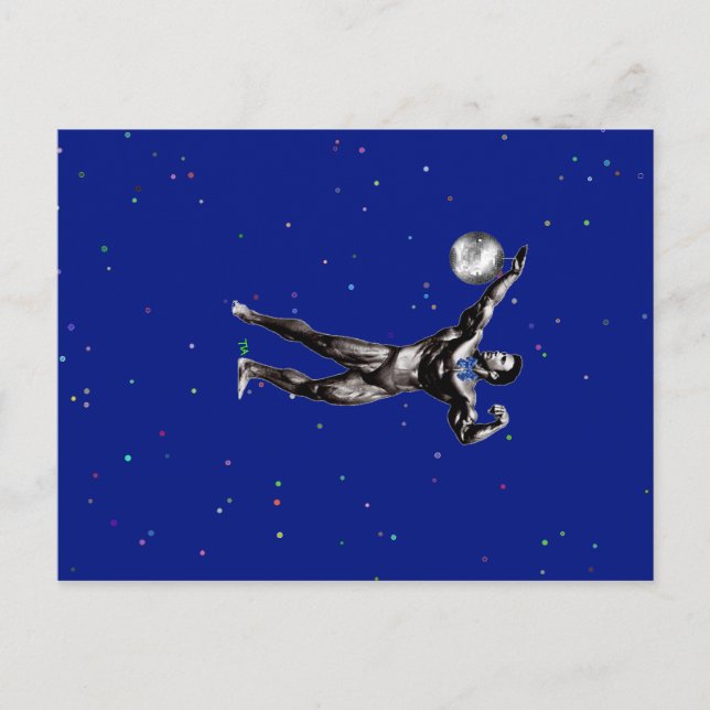 kroppsbyggare gillar disco vykort (Framsida)