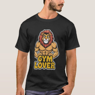 Kroppsbyggare Lejon Älskare Gymkläder Fitness Trän T Shirt