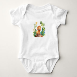 Kroppsdräkt baby - lejon utformning t shirt
