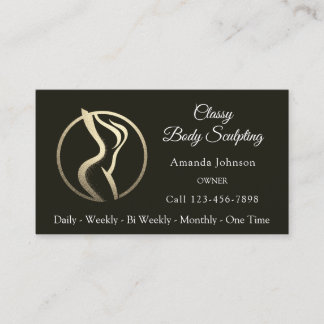 Kroppsform Skulpting Massage Care Qr Logotyp Black Visitkort
