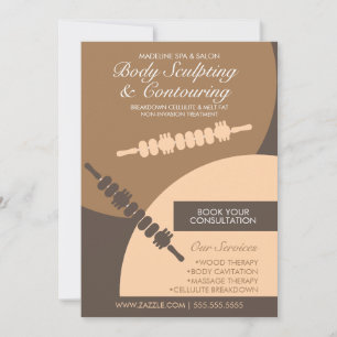 Kroppsformande Kroppsskulptur Massage Flyers Inbjudningar