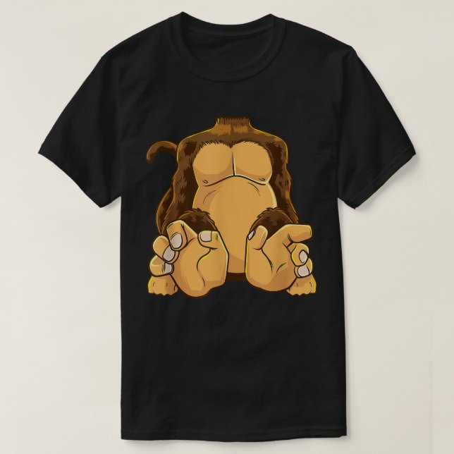Kroppskonstruktion, huvudlös chimpanze Funny Ape T Shirt (Design framsida)
