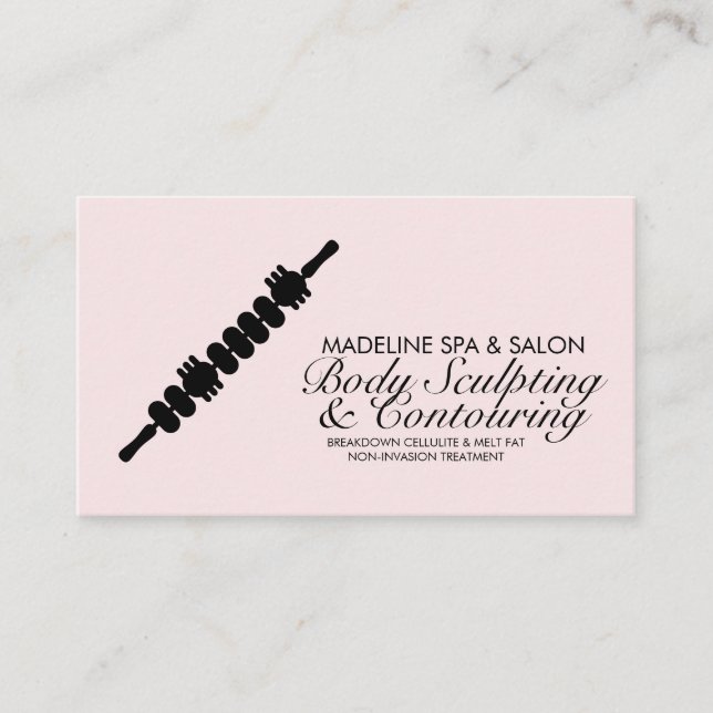 Kroppskonturering Kroppsmodellering Massage Logo Visitkort (Framsida)