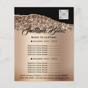 Kroppskulptering av Byggnad SPA Hair Salon QR CODE Flygblad
