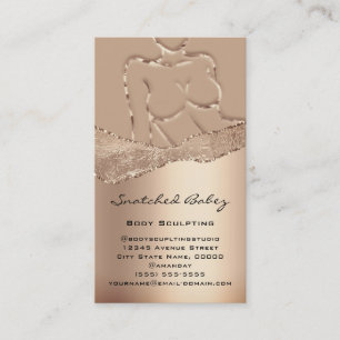 Kroppskulptering av Logotyp Guld QR Ro Glitter Wax Visitkort
