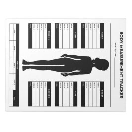 Kroppsmätning Viktförlust Fitness Tracker Girl Anteckningsblock