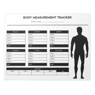 Kroppsmätningsvikt Viktförlust Diet Tracker Boy Anteckningsblock