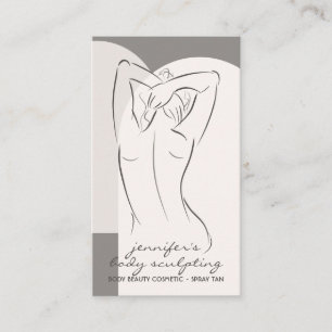 Kroppsmodellering Konturering Spray Tan Kräm Visitkort
