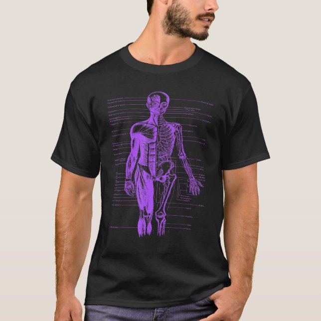 Kroppsmuskeln Anatomi Doktor Nurse Lila T Shirt (Framsida)