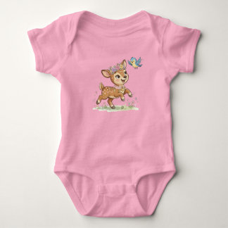 Kroppsoverall Lite Liten Hjort Äventyr T Shirt