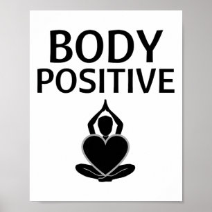 Kroppspositiv Fredlig Yogaställning Självkärlek Oc Poster