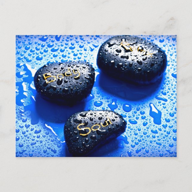 kroppssjäl slappna av i meditationen spa yoga reik vykort (Framsida)