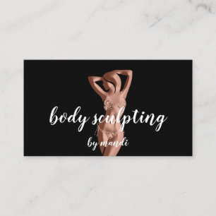 Kroppsskammande massage Logotyp Ro Guld Bikini QR Visitkort