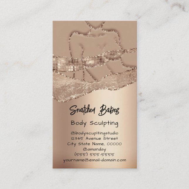 Kroppsskulpterande kosmetisk Logotyp QR-kod Skin R Visitkort (Framsida)