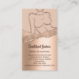 Kroppsskulptering av Logotyp Guld SPA Ro Glitter Visitkort