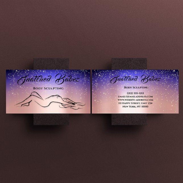 Kroppsskulptering av Logotyp-massage i spa Rosa ma Visitkort (Skapare uppladdad)
