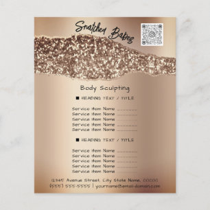 Kroppsskulptering Beauty Hair Salon QR LOGOTYP Ro Flygblad
