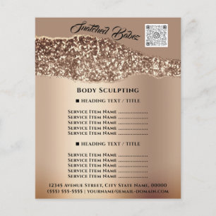Kroppsskulptering Byggnad Beauty Hair Salon QR RO Flygblad
