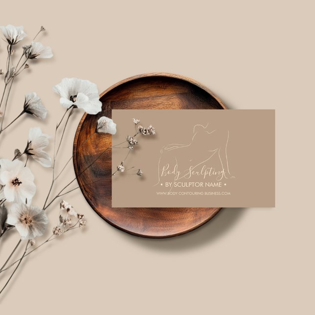 Kroppsskulptering genom konturering av spa tan bro visitkort (Skapare uppladdad)