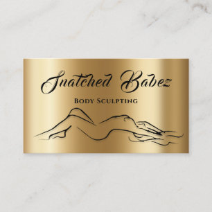 Kroppsskulptering Logotyp Massage Homey Guld Visitkort