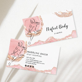 Kroppsskulptering öglande träningsverksamhet visitkort