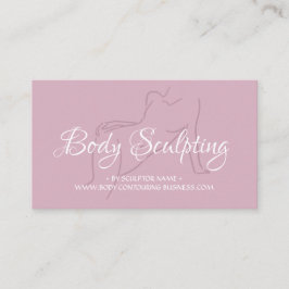 Kroppsskulptering som konturerar  rosa-spa-kvinna  visitkort