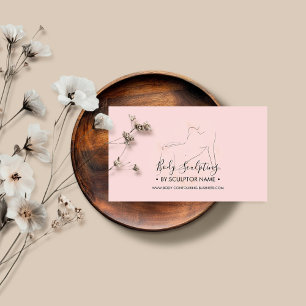 Kroppsskulptering, som konturerar spa esthetician visitkort