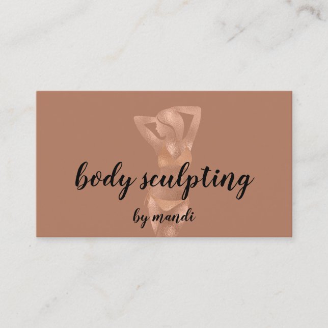 Kroppsspottmassage Logotyp Ro Care Bikini QR Visitkort (Framsida)