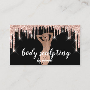 Kroppsspridningsmassage Logotyp Glitter Drives QR Visitkort