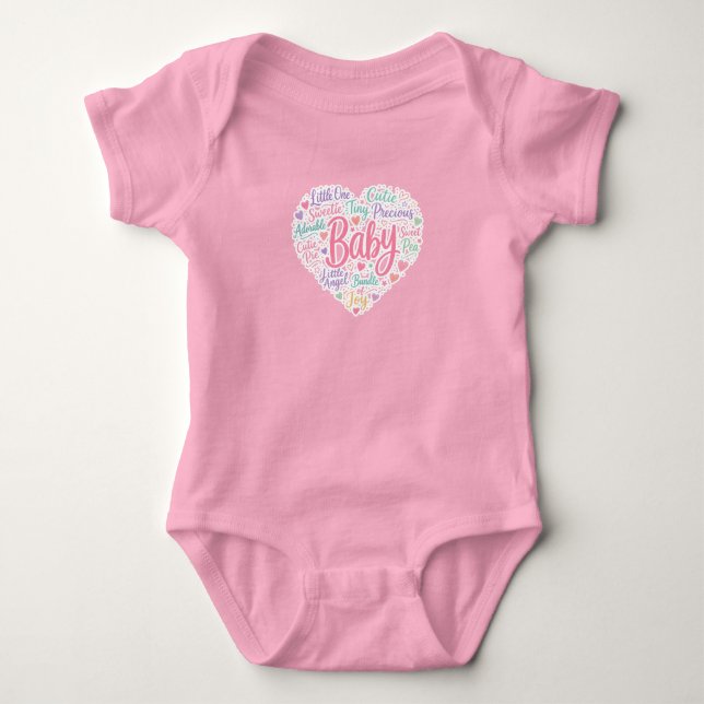 Kroppsstrumpa för babyflicka t shirt (Framsida)