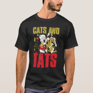 Kroppstatuering Tats och katter Feline tatuering k T Shirt