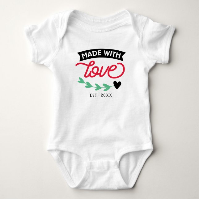 Kroppströja Tillverkad med Kärlek T Shirt (Framsida)