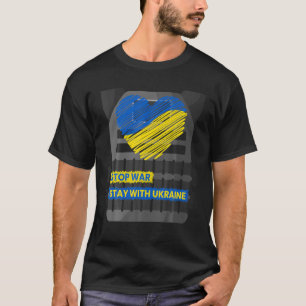 Kroppsvapen - Stoppa Krig - Stanna med Ukraina - U T Shirt