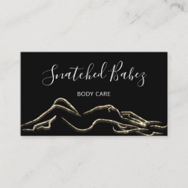 Kroppsvårdsskulptering QRCODE Guld Black White Visitkort